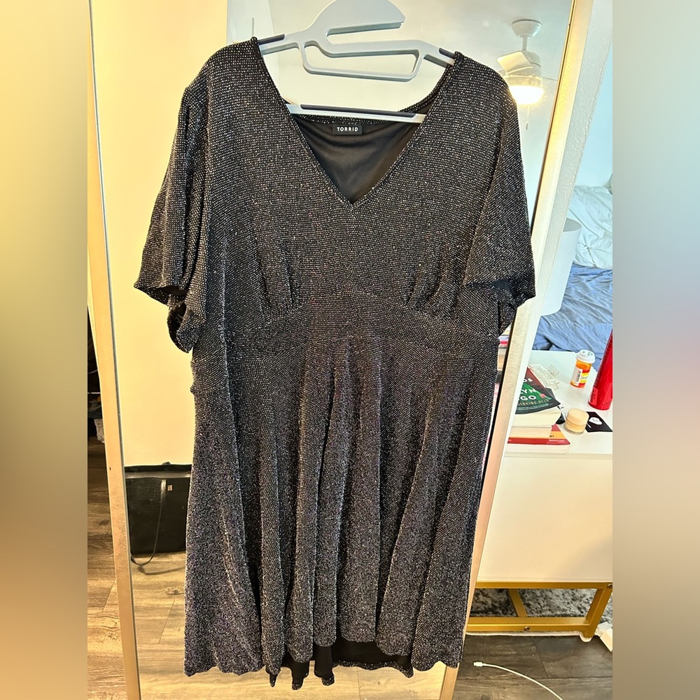Torrid Black Sparkly Dress